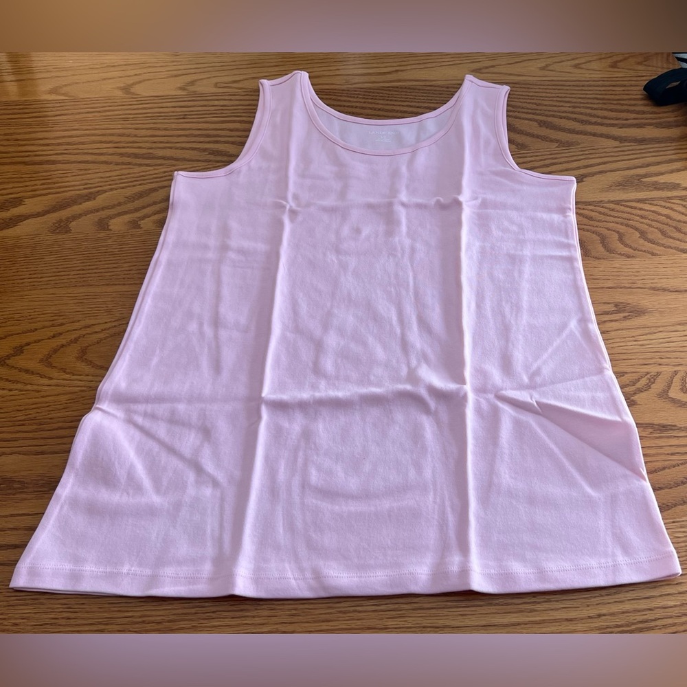 NWT Lands’ End Pink Large 100% Cotton Tank